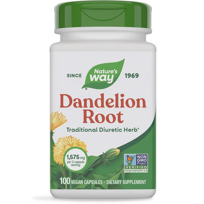 Nature's Way® Dandelion Root | Raíz de Diente de León | 100 Cápsulas Vegetales