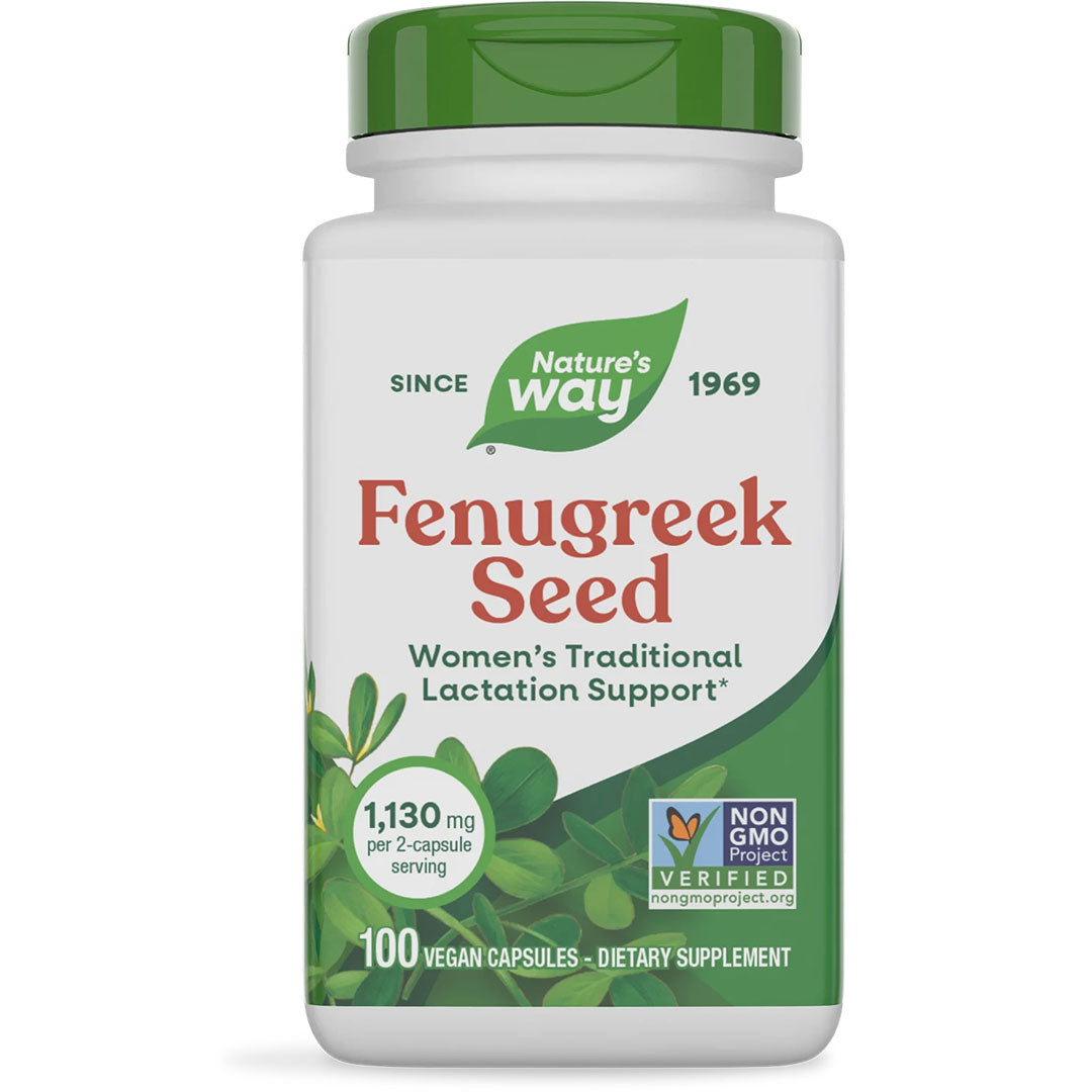 Nature's Way® Fenugreek Seed | Semilla de Fenogreco | 100 Cápsulas Vegetales