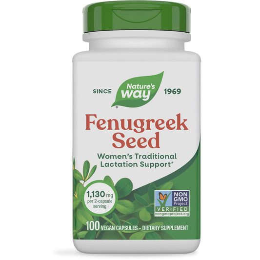 Nature's Way® Fenugreek Seed | Semilla de Fenogreco | 100 Cápsulas Vegetales