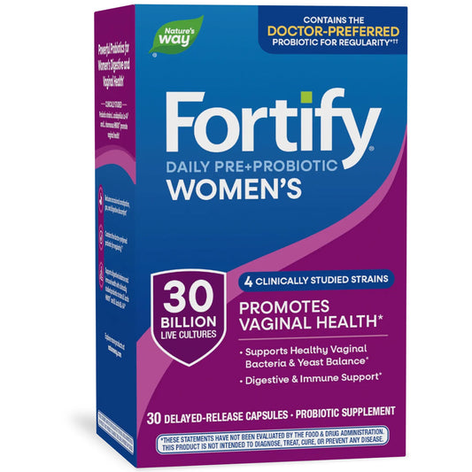 Nature's Way® Fortify® Women's Daily Pre+Probiotic 30 Billion | 30 Cápsulas Vegetales