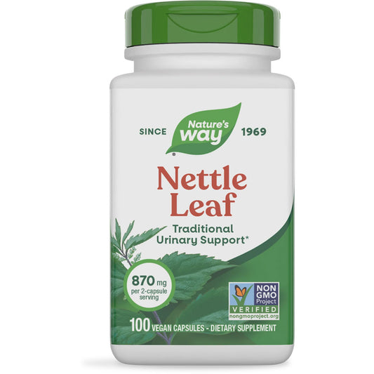 Nature's Way® Nettle Leaf | Hoja de Ortiga | 100 Cápsulas Vegetales