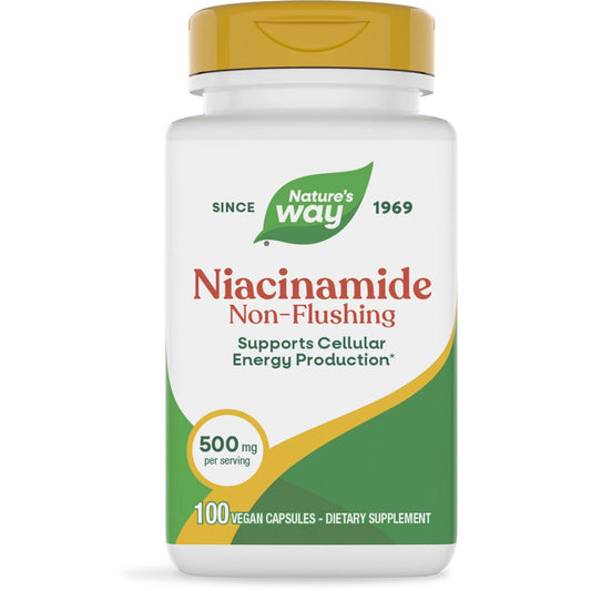 Nature's Way® Niacinamide 500 mg | Vitamina B3 | 100 Cápsulas
