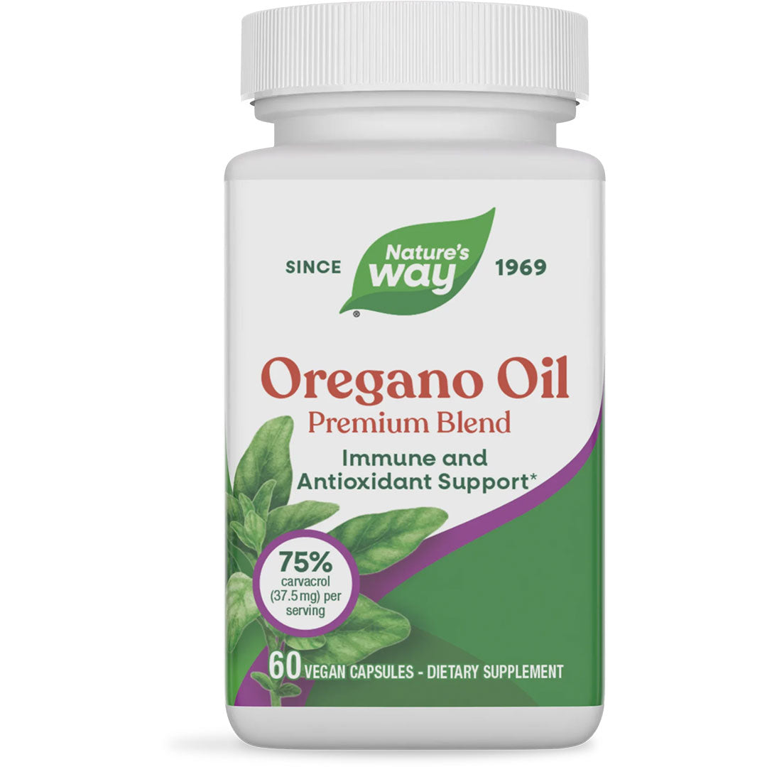 Nature's Way® Oregano Oil | Aceite de Orégano Estandarizado | 60 Cápsulas Líquidas Vegetales