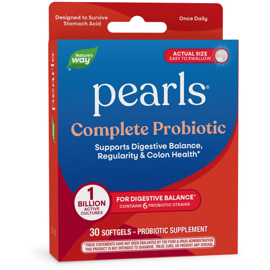 Nature's Way® Pearls® Complete Probiotic | Probiótico para Salud Digestiva Completa | 30 Cápsulas Blandas