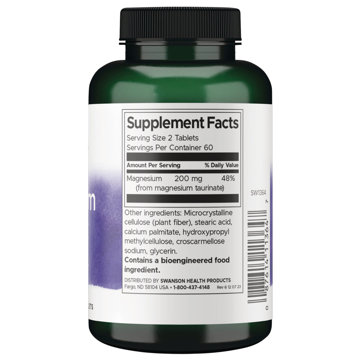Swanson Magnesium Taurate 100 mg 120 Vegan Tabs