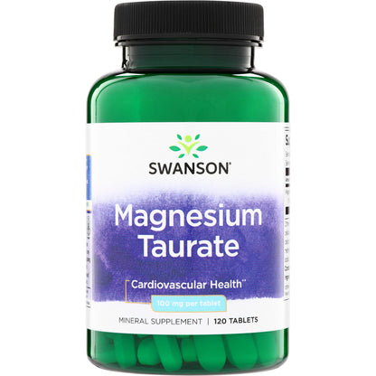 Swanson Magnesium Taurate 100 mg 120 Vegan Tabs
