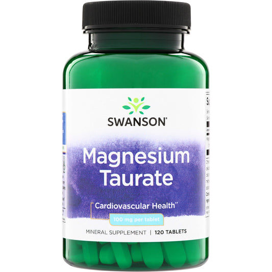 Swanson Magnesium Taurate 100 mg 120 Vegan Tabs