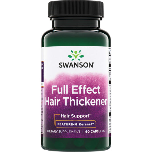 Swanson Full Effect Hair Thickener - Featuring Keranat 60 Caps