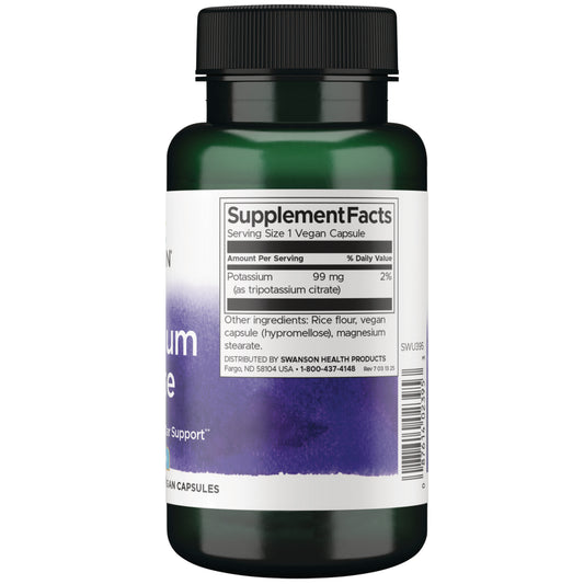 Swanson Potassium Citrate 99 mg 120 Vegan Caps