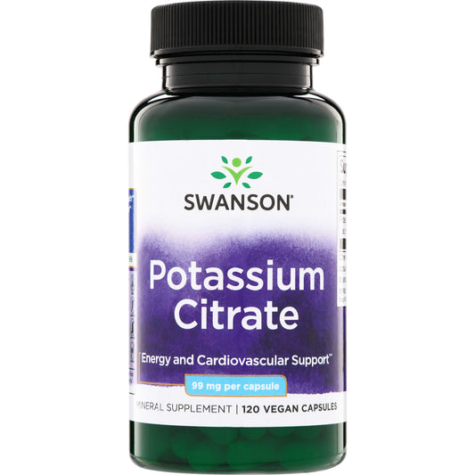 Swanson Potassium Citrate 99 mg 120 Vegan Caps