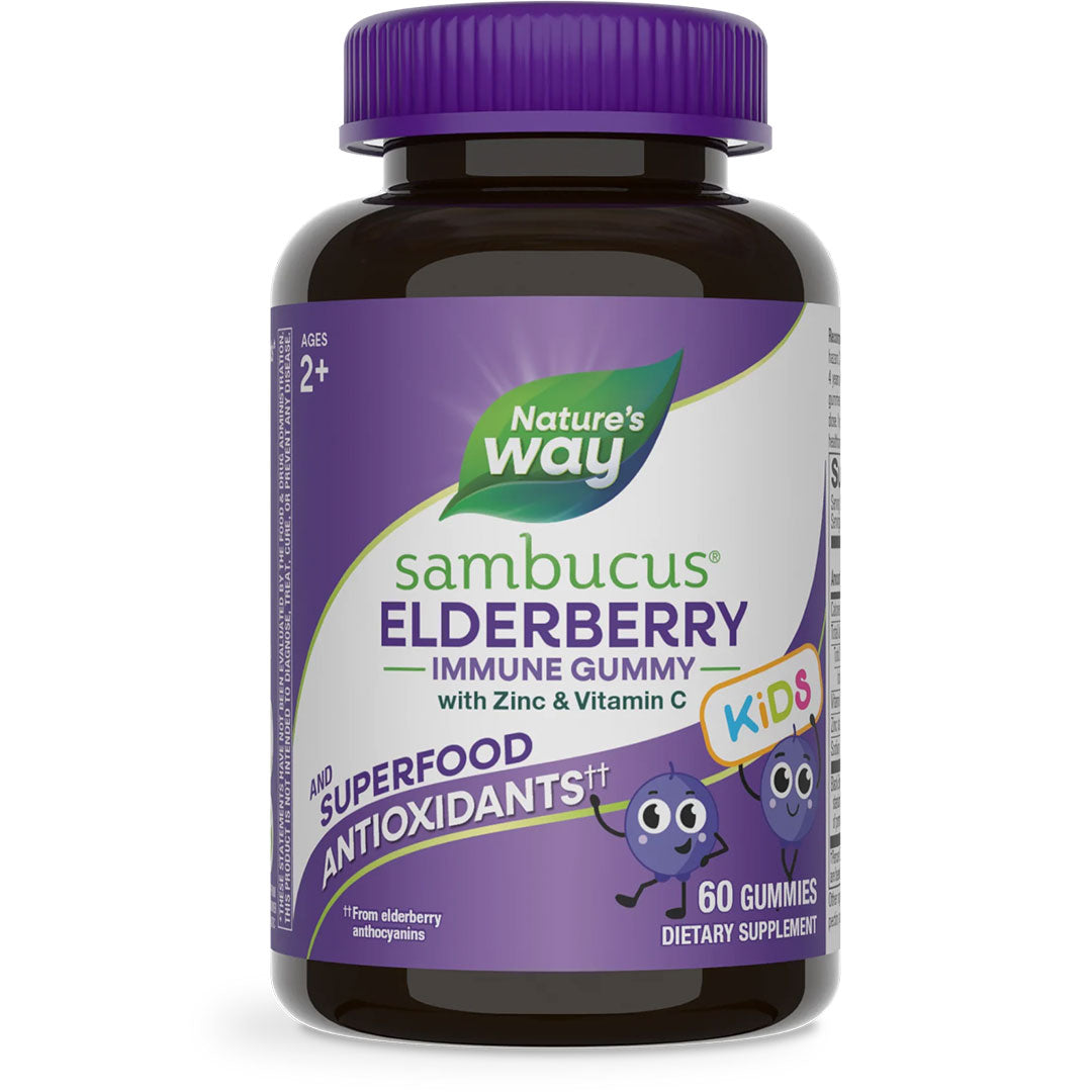 Nature's Way® Sambucus Kids Gummies | Saúco para Niños | 60 Gomitas