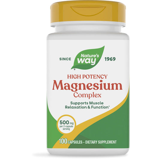 Nature's Way® Magnesium Complex | Complejo de Magnesio | 100 Cápsulas