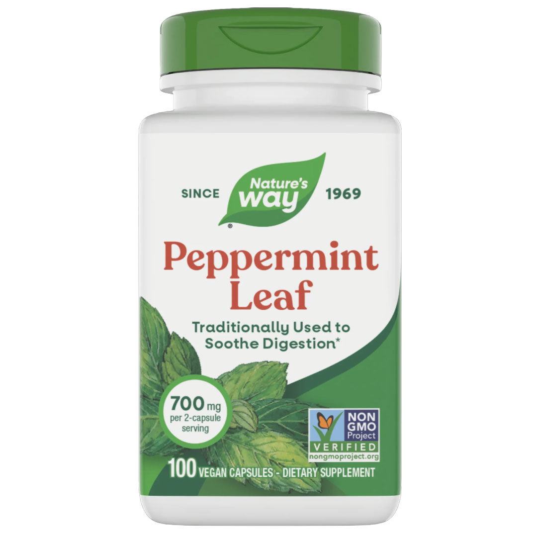 Nature's Way® Peppermint Leaf | 100 Cápsulas Veganas
