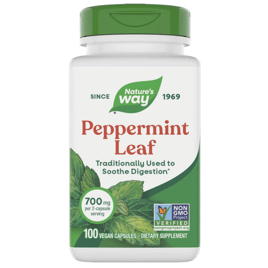 Nature's Way® Peppermint Leaf | 100 Cápsulas Veganas